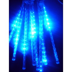 Dekorační led osvětlení rampouchy padající sníh - modré 30cm