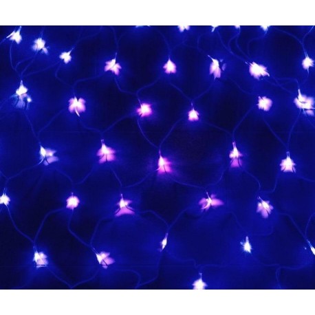 Fialový LED závěs-síť