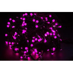 Vánoční led osvětlení - velké diody růžová 240led