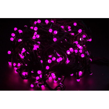 Vánoční led osvětlení - velké diody růžová 240led