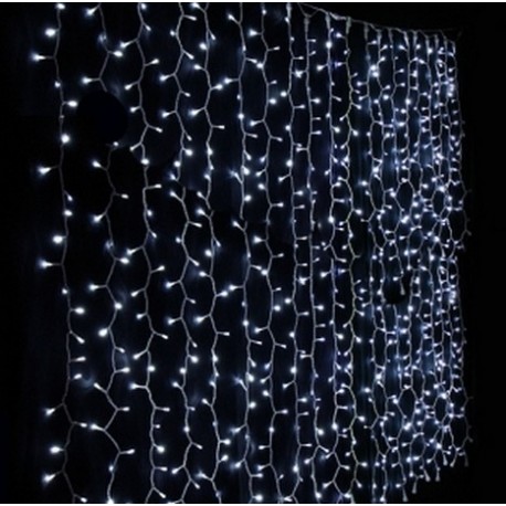 Světelná záclona - ledově bílá 3mx3m