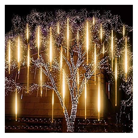 Led osvětlení rampouchy meteor rain - padající sníh teplá bílá 24cm dlouhé